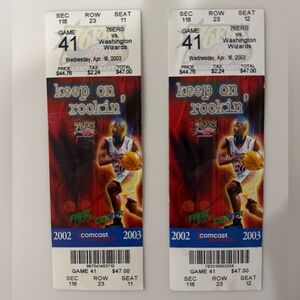 Michael Jordan’s Wizards last NBA Game Ever ticket stub
4/16/03